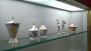Three jars from Rosenthal, Selb, as seen at Spitzen des Art déco, Grassi Museum für Angewandte Kunst, Leipzig