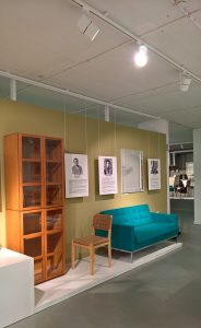 Works by Titti Fabiani, Aino Aalto and Florence Knoll, as seen at Female Traces, the Museum of Furniture Studies, Stockholm