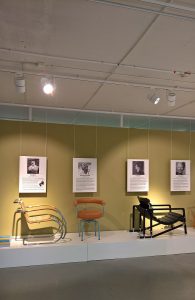 Works by Lilly Reich, Charlotte Perriand & Eileen Gray, as seen at Female Traces, the Museum of Furniture Studies, Stockholm