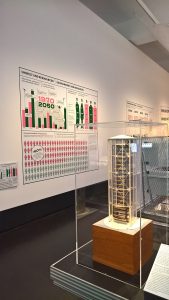 A model of Othmar Ruthner's 1963 growing tower, as seen at Future Food. What will we eat tomorrow?, Deutsches Hygiene-Museum, Dresden