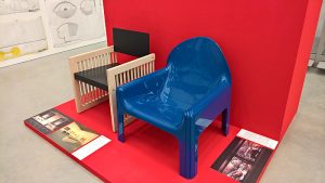 4794 armchair for Kartell (r) and Rossini chair by B&B Italia (l), as seen at Gae Aulenti: A Creative Universe, Vitra Design Museum Schaudepot
