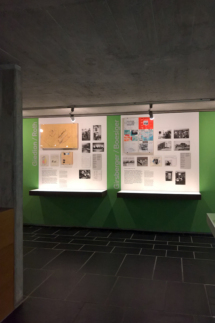 Presentations on Sigfried Giedion & Hans Girsberger, as seen at Le Corbusier and Zürich, Museum für Gestaltung, Pavillon Le Corbusier, Zürich