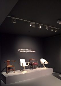 A comparison of early 20th century chair designs with those of Luigi Colani, as seen at Luigi Colani and Art Nouveau, Bröhan-Museum, Berlin
