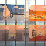 Renderings of the Hilma af Klint Museum by Jana Culek, as seen at The Architecture Machine. The Role of Computers in Architecture, the Architekturmuseum der TU München