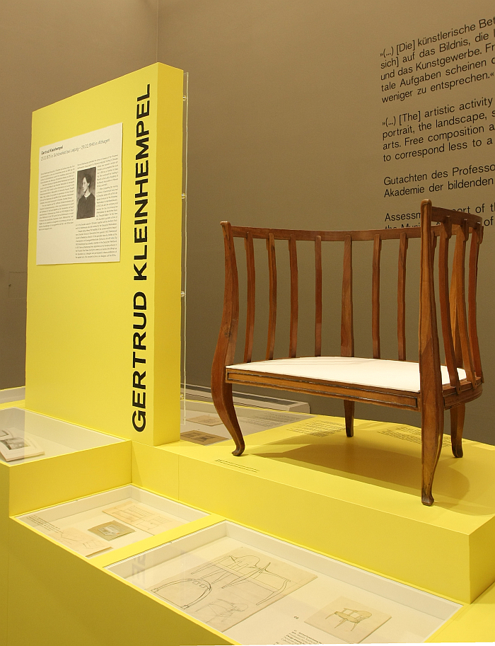 A ca. 1910 chair design by Gertrud Kleinhempel, as seen at Against Invisibility – Women Designers at the Deutsche Werkstätten Hellerau 1898 to 1938, Kunstgewerbemuseum Dresden (03.11.2018—03.03.2019) 