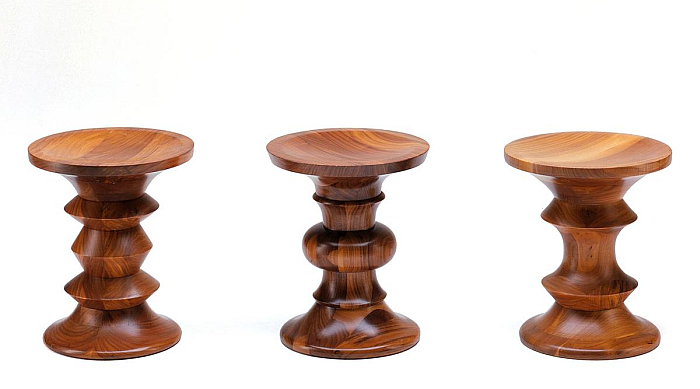 Eames Stools by Charles and Ray Eames ... objects which could have been developed into Eames candlesticks.....?