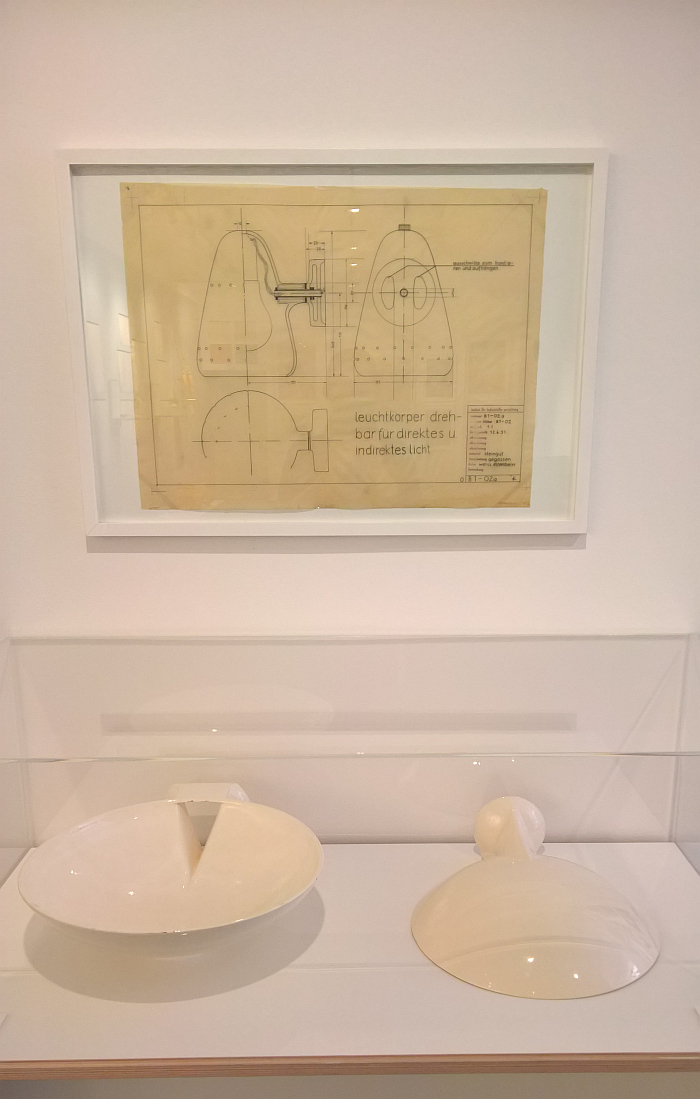 Stoneware wall lamp by Mart Stam 1949/50, as seen at The Early Years. Mart Stam, the Institute and the Collection of Industrial Design, the Werkbundarchiv Museum der Dinge, Berlin