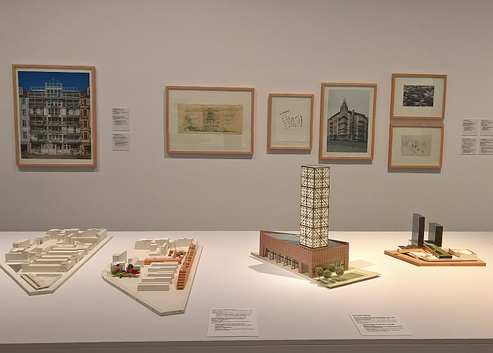 Projects developed in context of the Critical Reconstruction component of the 1984/87 International Building Exhibition in West Berlin, as seen at Anything Goes? Berlin Architecture in the 1980s, Berlinische Galerie, Berlin
