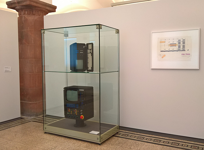 PRG 70000 programming unit for VEB Werkzeugmaschinenbau (top) and CNC 700 electronic controller VEB Numerik (below) by Karl Clauss Dietel, as seen at Simson Diamant Erika. Formgestaltung von Karl Clauss Dietel, Kunstsammlungen Chemnitz