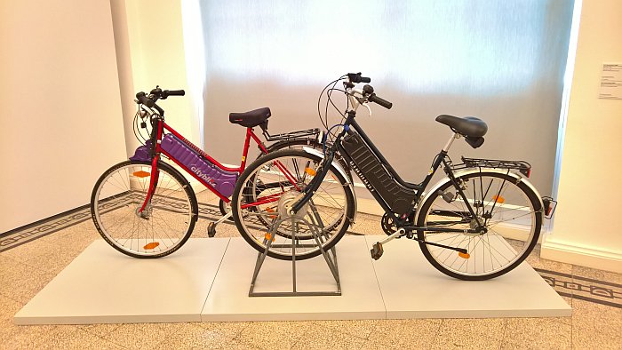 Diamant Cityblitz pedelec by Karl Clauss Dietel (prototype and commercial model), as seen at Simson Diamant Erika. Formgestaltung von Karl Clauss Dietel, Kunstsammlungen Chemnitz