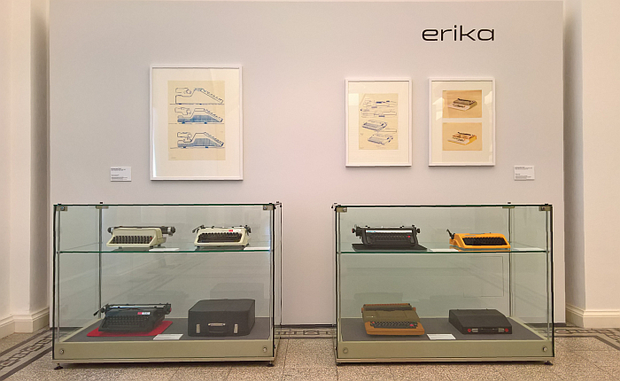 Erika Typewriter designs by Karl Clauss Dietel, as seen at Simson Diamant Erika. Formgestaltung von Karl Clauss Dietel, Kunstsammlungen Chemnitz