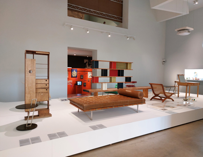 Part of the chapter Pioneers of Modernism 1920 - 1950 with amongst others Eileen Gray and Lilly Reich, as seen at Here We Are! Women in Design 1900 - Today, Vitra Design Museum, Weil am Rhein