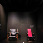 Finn Juhl's Chieftain Chair (i) & Gerrit T Rietveld's Red Blue Chair (r), as seen at The Magic of Form - Design and Art, Kunsten Museum of Modern Art, Aalborg