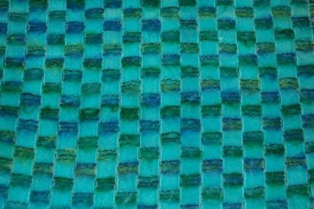 A 1960s velvet tweed by Bernat Klein. inspired by his paintng "Seascape" (Image via Heriot-Watt University's Bernat klein collection on JSTOR)