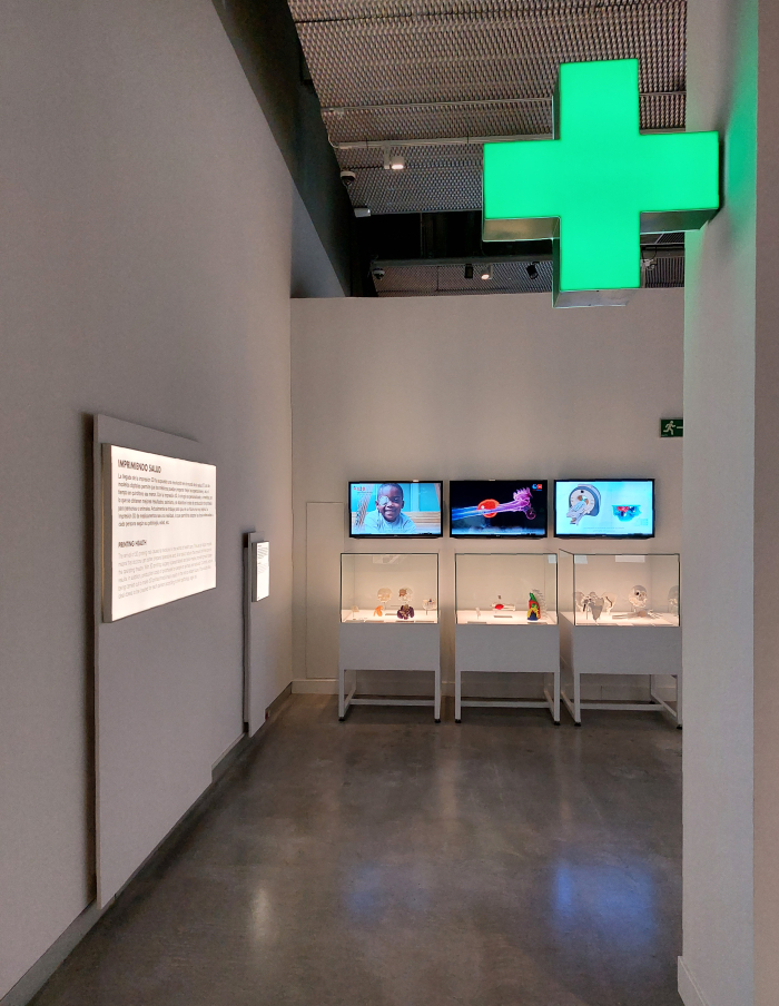 Entrance to the chapter Printing Healthcare, PRINT3D. Reprint Reality, CaixaForum, Sevilla