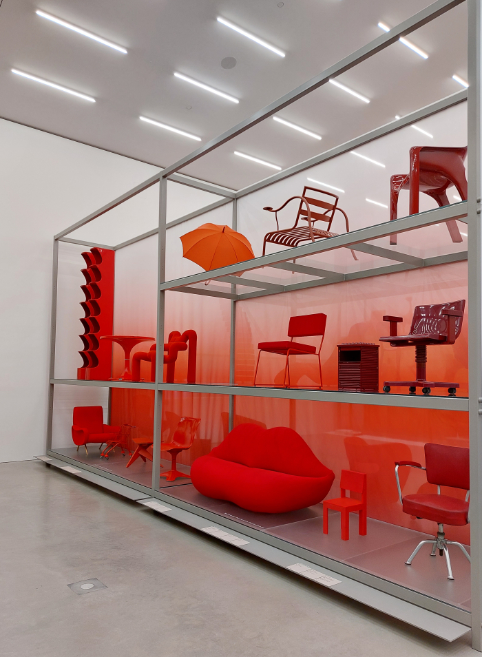 Works in red, as seen at Colour Rush! An Installation by Sabine Marcelis, Vitra Design Museum Schaudepot, Weil am Rhein
