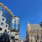 Haas Haus by Hans Hollein in dialogue with Stephansdom by Anton Pilgram