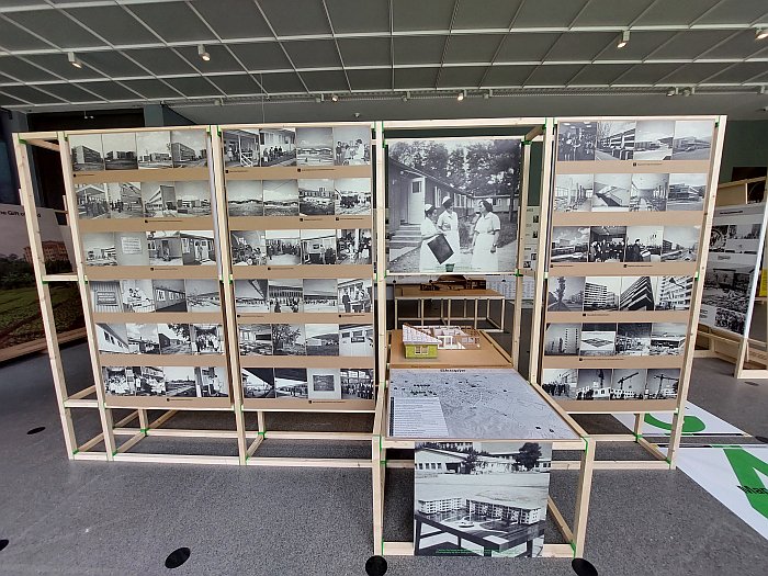 Documentation of the rebuilding projects in Skopje, North Macedonia, as seen in The Gift. Stories of Generosity and Violence in Architecture, Architekturmuseum der TU München 