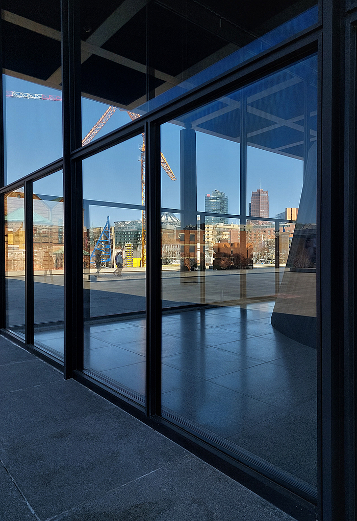 A little Chicago feeling in downtown Berlin: the view from the Neue Nationalgalerie to Potsdamer Platz