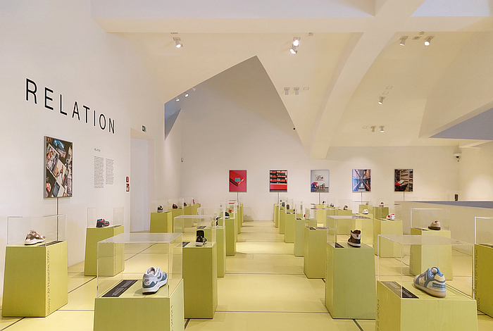 The chapter Relation, as seen at Nike: Form Follows Motion, Vitra Design Museum, Weil am Rhein