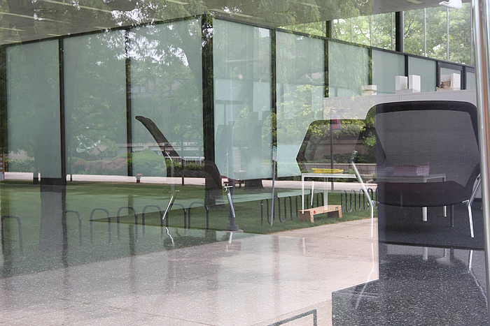 Not chairs by Ludwig Mies van der Rohe in Crown Hall, Chicago, but the Slow Chair by Ronan and Erwan Bouroullec for Vitra