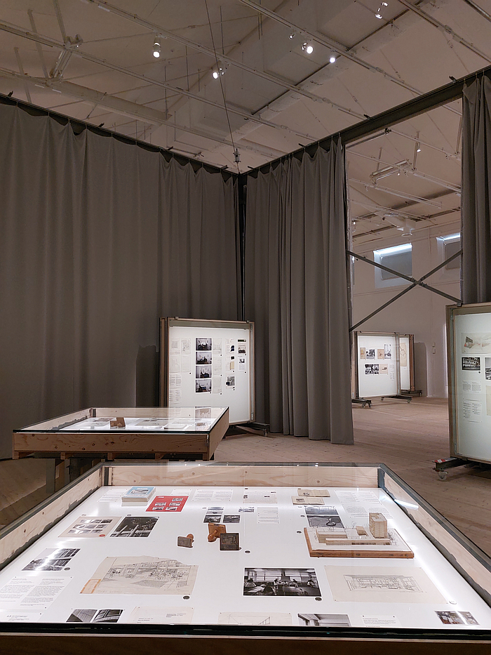 The easy link from the work of Léonie Geisendorf to ArkDes permanent collection exhibition, as seen at Léonie Geisendorf, ArkDes, Stockholm