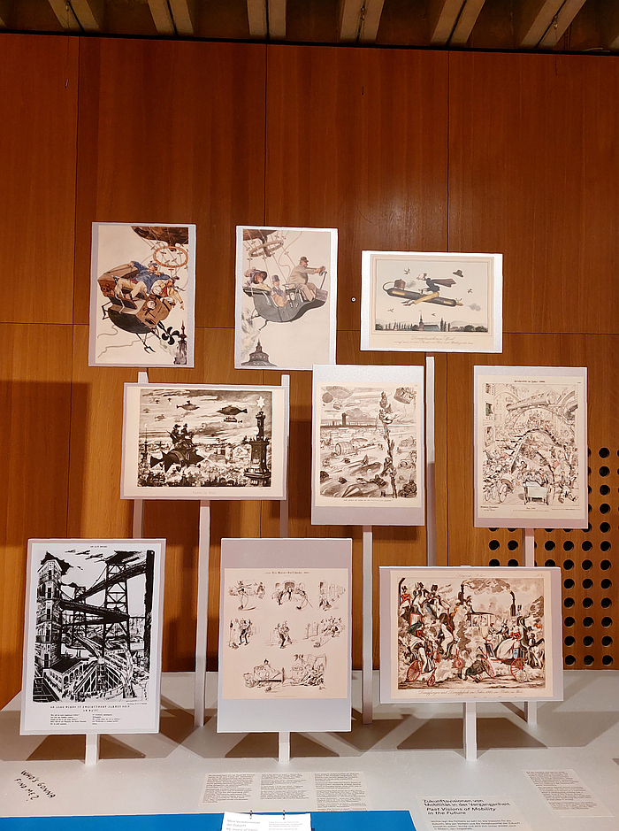 A collection of very contemporary historic cartoons, as seen at On the Move! Frankfurt and Mobility, Historisches Museum, Frankfurt