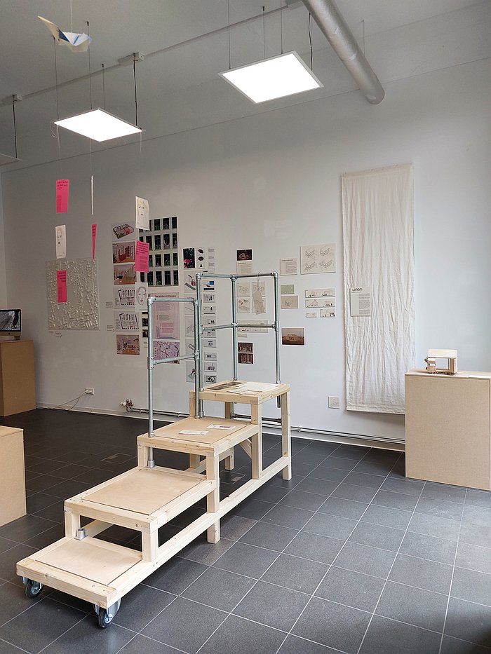 Part of the presentation of the project Inclusion in Rural Areas by students at Berlin International University realised in context of the project A Seat at The Table! Designing Spaces of Assembly and Participation, as seen during Berlin Design Week 2025 