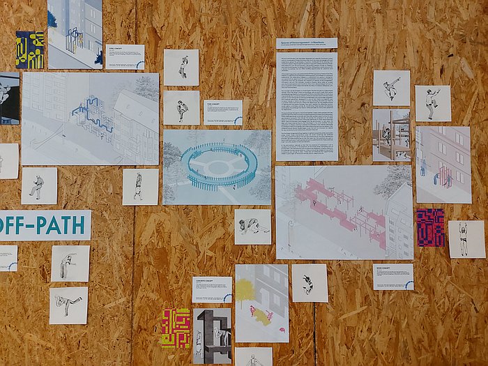 Part of the presentation of the project Parkour: Shaping Your Own City by students at Berlin International University realised in context of the project A Seat at The Table! Designing Spaces of Assembly and Participation, as seen during Berlin Design Week 2025 