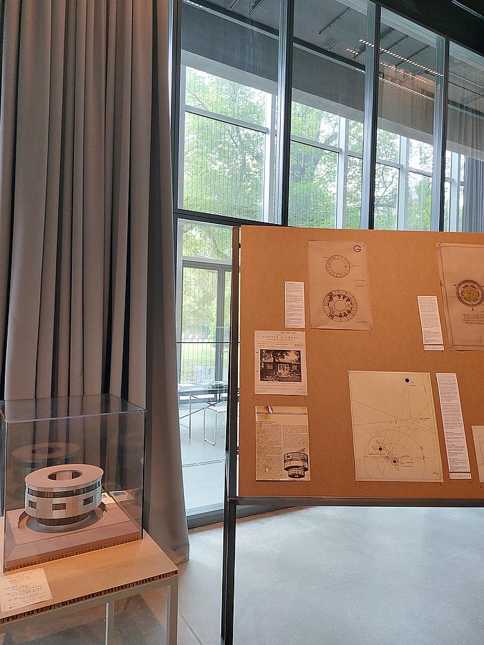 Part of the chapter Membranes including Siegfried Ebeling's round houses, as seen at Bauhaus Ecologies, Bauhaus Museum Dessau