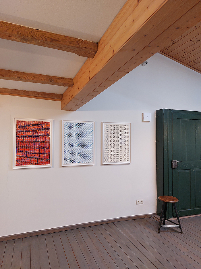 Works by Caroline Kryzecki, as seen in Fabric Visions // Textile Visionen, the Esche Museum, Limbach-Oberfrohna