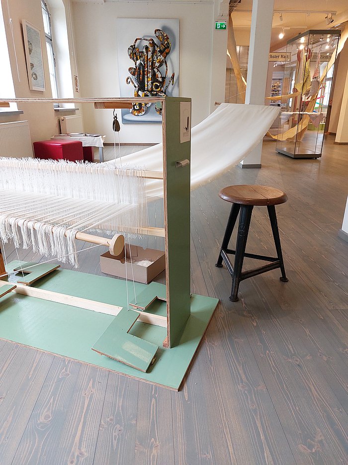 Unweaving Machine Type II by Lars Preisser, as seen in Fabric Visions // Textile Visionen, the Esche Museum, Limbach-Oberfrohna