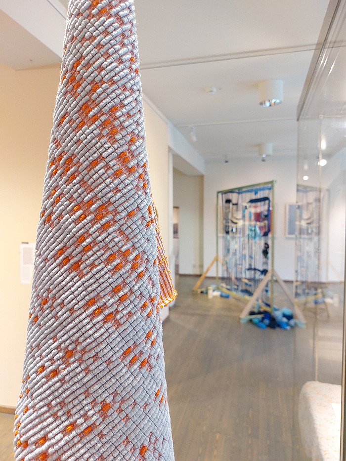 Eierschecke by Svenja Bremen, as seen in Fabric Visions // Textile Visionen, the Esche Museum, Limbach-Oberfrohna