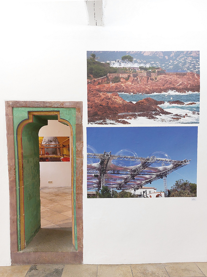 A volume as a roof in Agay, Côte d’Azur, (2002), as seen in Monsieur Luftarchitektur – Hans-Walter Müller. Architekt, Ingenieur, Künstler; 1967 bis heute, Luftmuseum, Amberg