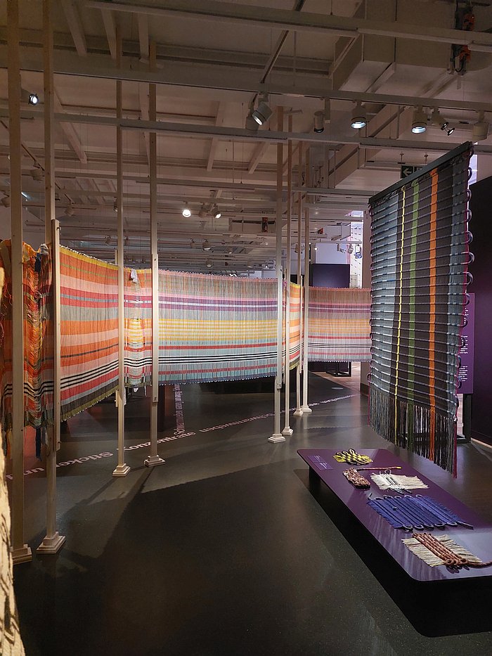 Works by Estelle Bourdet, as seen at Textile Manifestos - From Bauhaus to Soft Sculpture, Museum für Gestaltung, Zürich