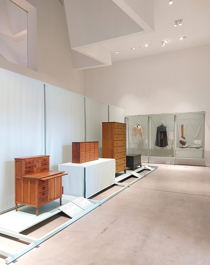 Non-seating Shaker furniture, as seen at The Shakers: A World in the Making, Vitra Design Museum, Weil am Rhein 