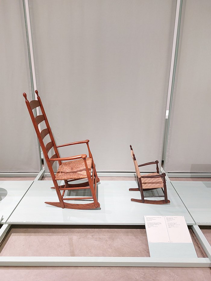 Big rocking chair, little rocking chair, as seen at The Shakers: A World in the Making, Vitra Design Museum, Weil am Rhein 