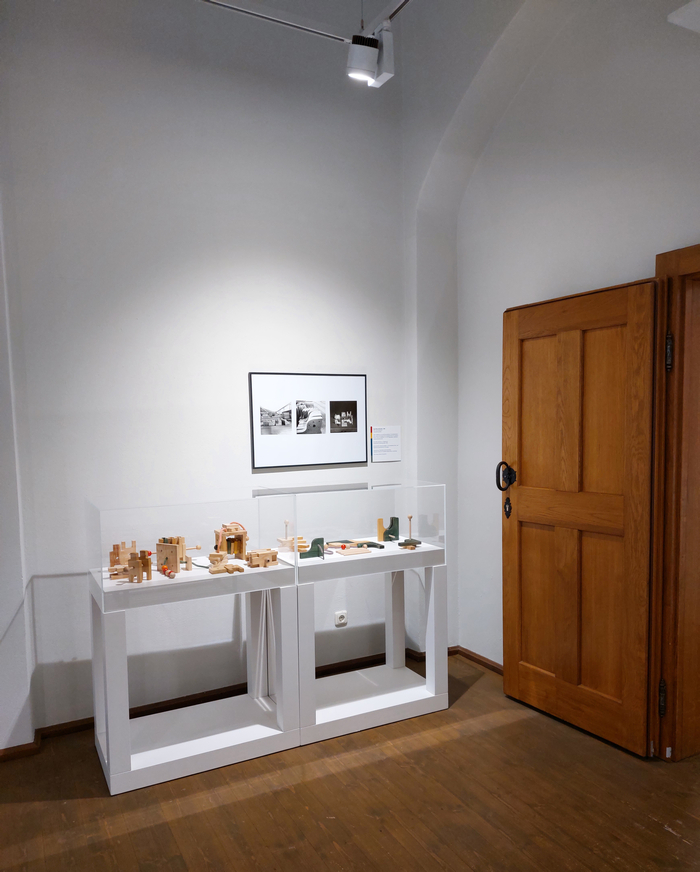 A modular construction system for public space furniture, utensils and children's play equipment, 1980s, as seen at Renate Müller Spielzeug + Design Sonneberg, Wasserschloß Klaffenbach, Chemnitz