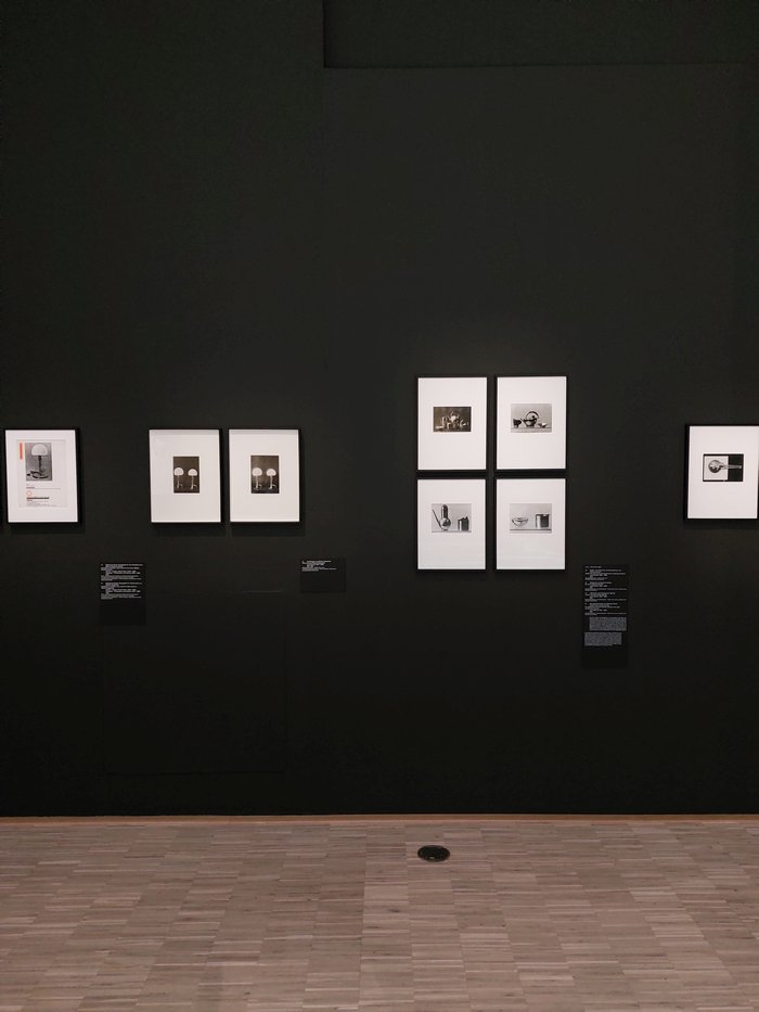 Photos (primarily by Lucia Moholy plus one (on the right) by Marianne Brandt, as seen at Hello Image. The Staging of Things, Museum für Kunst und Gewerbe, Hamburg