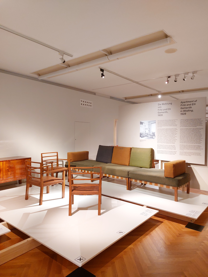 Furniture by Ernst A Plischke for Fritz & Elli Gamerith, ca 1928, as seen in Josef Frank and the others. New furniture 1920–1940, Möbelmuseum Wien