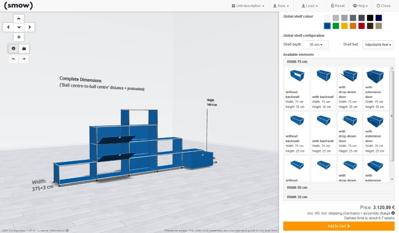 smow USM Configurator - With size calculation