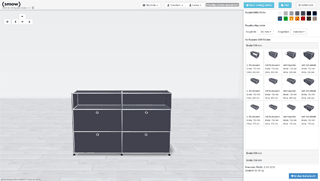 Highboard L, mid gray