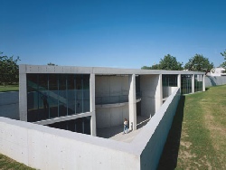 Tadao Ando's Conference Pavilion on the Vitra Campus in Weil am Rhein.