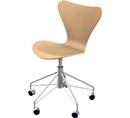 Series 7 Swivel Chair 3117, Clear varnished wood, Natural oregon pine