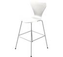 Series 7 Bar Stool 3187/3197, 76 cm, Lacquer, White