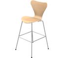 Series 7 Bar Stool 3187/3197, 76 cm, Clear varnished wood, Natural beech