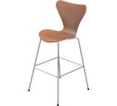 Series 7 Bar Stool 3187/3197, 76 cm, Clear varnished wood, Cherry nature
