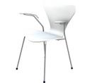 Series 7 Armchair 3207, 46 cm, Lacquer, White