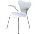 Series 7 Armchair 3207, 46 cm, Coloured ash, White