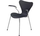 Series 7 Armchair 3207, 46 cm, Coloured ash, Black